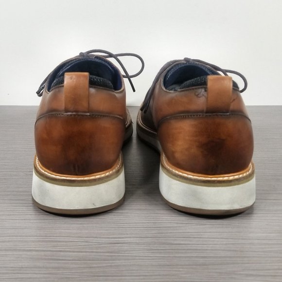 Cole Haan Osborn Plain Toe Derby, British Tan Leather / Ivory, Mens Size 11 M - Picture 5 of 10